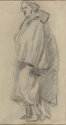 Uomo che Indossa un Mantello [verso], 1852-1858