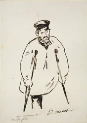 Uomo con stampelle, c1850-1880