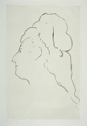 Profilo di Eva Gonzales Girato a Sinistra, ca. 1870