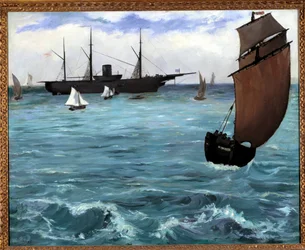 La nave americana Kearsarge a Boulogne sur mer
