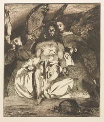 Il Cristo morto con angeli, 1866-1867