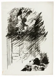 Il corvo sul busto di Pallade ("Appollaiato su un busto di Pallade..."), da Il corvo