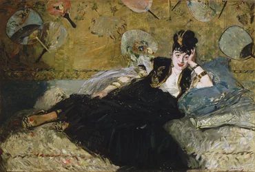 Francese:  La dame aux éventails Donna con ventagli