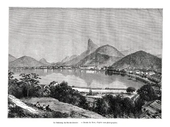 Un sobborgo di Rio de Janeiro, Brasile, XIX secolo