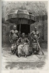 Ardjoumani (morto nel 1892) e i suoi figli, re di Bondoukou (Costa d