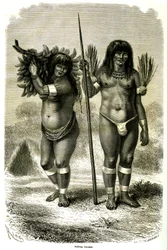 Coppia di indiani Ticuna del Perù