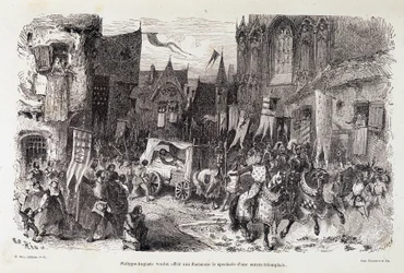 Filippo Augusto voleva offrire ai parigini lo spettacolo di una partenza trionfale. sd. XII secolo