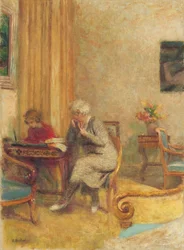 Madame Hessel e Lulu nel piccolo salotto dei Clayes