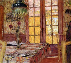 Madame Vuillard in sala da pranzo, Vaucresson, 1919-25 circa (olio su tavola)