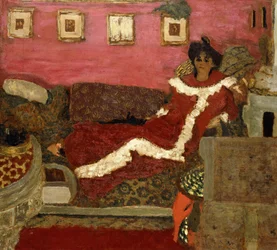 Ritratto di Mme Delierre in una sinfonia di rosso