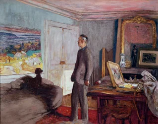 Il pittore Pierre Bonnard a casa