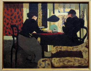 Due donne sotto la lampada