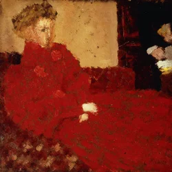 Donna in rosso, seduta, c.1892