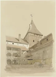 Il cortile del castello di Neidenburg
