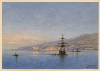 Il Castello di Miramare nella baia di Grignano, vicino a Trieste