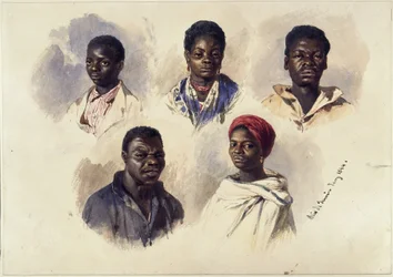 Cinque ritratti di afro-brasiliani, primi piani
