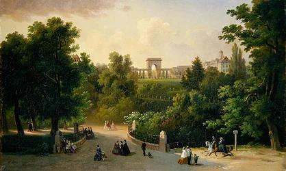 Vista dai giardini di Karlsaue verso Friedrichsplatz