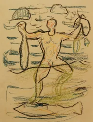 Bagnante con pesce, c. 1915-20