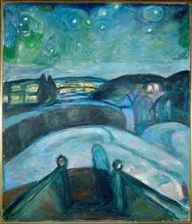 Notte stellata, Ekely (dipinto su tela)