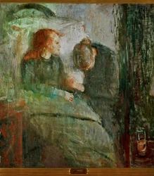 Il bambino malato (olio su tela)