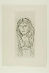 Donna con capelli lunghi