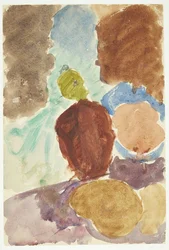 Studio di colore dopo il dipinto di Delacroix Dante e Virgilio nell