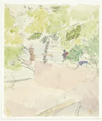 Studio di colore per il quadro di Langelinie