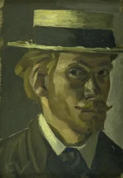 Autoritratto con cappello di paglia