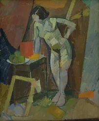 Nudo femminile in piedi