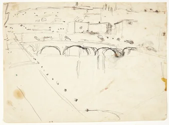 Vista da una Finestra sul Lungarno verso Santo Spirito e le Colline di San Miniato, Firenze