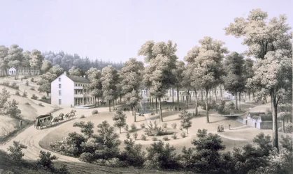 Stribling Springs, villaggio termale, Augusta Country, 1858