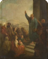 San Paolo che predica ad Atene (studio per, o replica ridotta della pala d