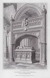 Monumento di Sir John Spencer, nella Chiesa di Great Brington (incisione)
