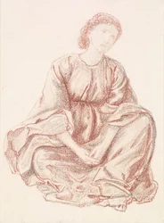 Estate verde - Studio di drappeggio per la figura centrale