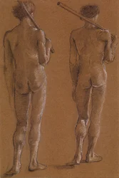Serie di San Giorgio - Nudo maschile - Studi di due soldati per 