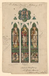 Disegno della chiesa di San Pietro, Alb, 1870 ca.