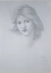 Testa femminile: studio per 