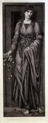 Flora, inciso da Eugene Gaujean (1850-1900) pub. da Thomas Agnew & Sons