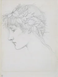 Testa coronata di foglie, c.1897