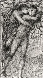 Fillide e Demofonte, c.1868 (gesso rosa) (foto b/n)