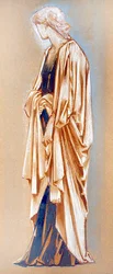 Studio di una figura drappeggiata