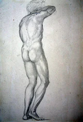 Studio di un nudo in piedi, c.1873