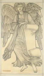 Angelo con pergamena - figura numero nove, 1880