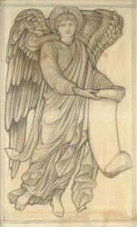 Angelo con pergamena - figura numero sei, 1880