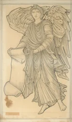 Angelo con pergamena - figura numero dieci, 1880