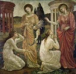 Cupido e Psiche - Murali di Palace Green - Psiche ai santuari di Giunone e Cerere, 1881