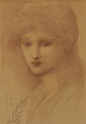 Ritratto di Laura Lyttelton, nata Tennant, con gli occhi abbassati, 1885