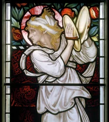Waterford, St Michael e Tutti gli Angeli, Morris & Co., Edward Burne-Jones, Miriam (dettaglio), 1872