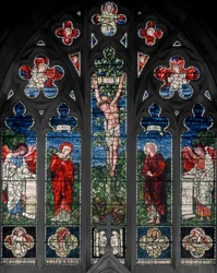 Birmingham, Acocks Green, St Mary the Virgin, finestra orientale, Morris & Co., Edward Burne-Jones, John Henry Dearle (1859-1932), 1895