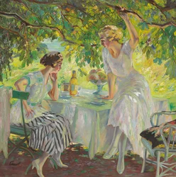 Tè pomeridiano (olio su tela)